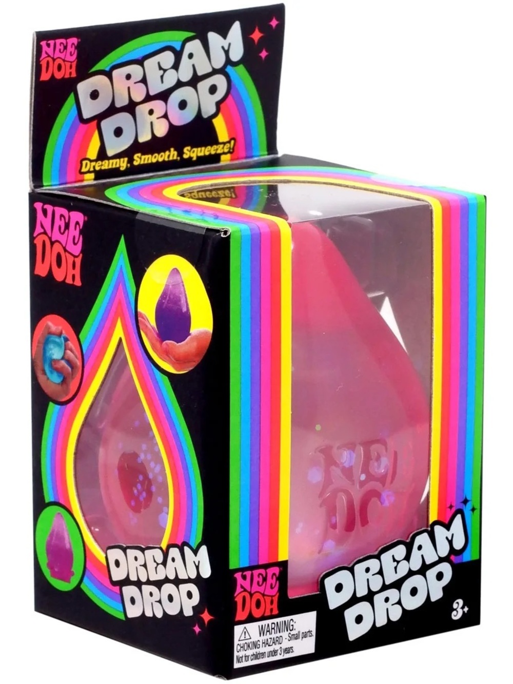 Nee Doh Dream Drop Pink Kids Squeeze Toy NEW Sealed Authentic NeeDoh
